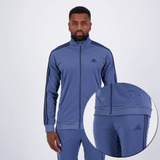 Agasalho adidas 3 Stripes Tr Azul