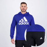 Agasalho adidas Big Logo Azul E Preto