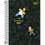Agenda Diária 2024 Simpsons M5 - Tilibra Capa Preto