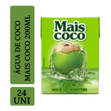 Água De Coco Mais Coco 200ml - 24 Unidades