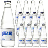 Água Mineral Natural Prata Pack C/ 12 Garrafa De Vidro 300ml