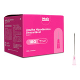 Agulha HiPodérmica 40x1,2mm 18g Estéril Rosa Cx 100un