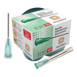 Agulha HiPodérmica Descartável Descarpack 25x0,80 Verde 100u