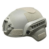 Airsoft Capacete Cinza C/ Protetor De Orelha
