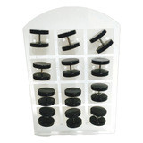 Alargador Falso Plástico 12mm Preto Kit 12 Unid Brinco
