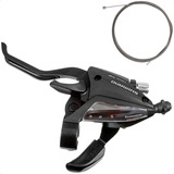 Alavanca Cambio Shimano Tourney 3v Ef500 Esq. C/ Cabo Aço