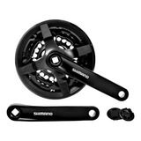 Alavancas De Bicicleta Shimano Fc-ty301 42-34-24 Mtb Com Capa Preta