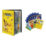 Álbum Oficial Pokémon Porta 240 Cartas Pikachu + 50 Cards