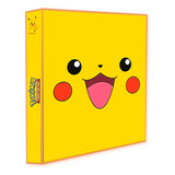 Álbum Pasta Fichário Pokemon Pikachu Sorrindo Reforçado