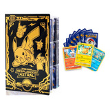 Album Pasta Pokemon Pikachu Gold Porta 432 Cartas + 50 Cards