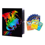 Álbum Pokémon Porta 240 Cartas Charizard Rainbow + 25 Cards