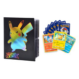 Álbum Pokémon Porta 240 Cartas Pikachu Rainbow + 50 Cards