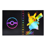 Álbum Pokémon Porta 240 Cartas Pikachu Rainbow Brilhante