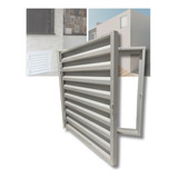 Alçapão Porta Abrigo Acesso Telhado Aluminio Branco 60x60+nf