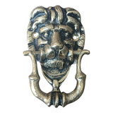 Aldrava Batedor Porta Modelo Cabeça De Leão Em Bronze Maciço