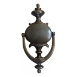 Aldrava Colonial Em Bronze Oxidado Espanhola Bate Porta Cor Dourado-escuro