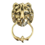 Aldrava Leão Batedor De Porta Bronze Maciço Batente Grande
