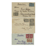 Alemanha Reich 1922 Lote 3 Envelopes Circuladas P/ O Brasil