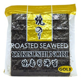 Alga Marinha Yaki Sushi Nori Gold Premium Crocante 50 Folhas