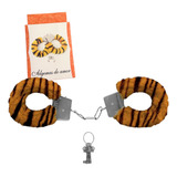 Algemas De Metal Com Chave Pelúcia Tigre Fantasia Carnaval