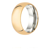 Aliança Casamento Ouro 10k Encapada De 7mm Abaulada Ou Reta