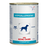 Alimento Royal Canin Veterinary Diet Canine Hypoallergenic Para Cão Adulto Todos Os Tamanhos Sabor Mix Em Lata De 400g