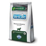 Alimento Vet Life Natural Canine Obesity & Diabetic Para Cachorro Adulto Raças Pequenas Mini Breeds Sabor Mix Em Sacola De 2kg