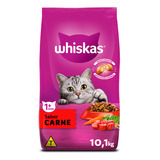 Alimento Whiskas 1+ Whiskas Gatos S Para Gato Adulto Sabor Carne Em Sacola De 10kg