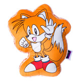 Almofada 3d Tails Raposa Laranja Aveludada Oficial Sonic