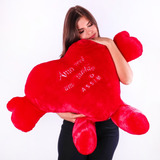 Almofada Coração Love Gigante Vermelho 95cm.