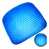 Almofada Gel Assento Ortopédica De Silicone E Capa Supermedy Cor Azul