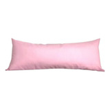 Almofada Grande Para Cama Sofá Pallet Encosto De Corpo 35x75 Cor Rosa Liso