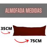 Almofada Grande Para Cama Sofá Pallet Encosto De Corpo 35x75 Cor Vinho Liso