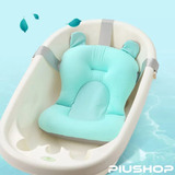 Almofada Para Banho Bebê Menino Azul Térmica Cor Verde-claro Liso