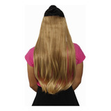 Alongamento Aplique Tic Tac Liso Loiro Dourado Mesclado 60cm