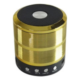 Alto-falante D-bh887 Portátil Com Bluetooth Dourado
