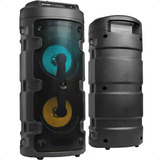 Alto-falante Portátil 10w Iluminação Rgb Microfone Controle Rádio Fm Bluetooth Tf Usb Torre De Som Preto