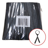 Amarrilho Fecho Lacre Arame Para Pão 14cm 1000 Un. Preto