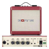 Amplificador Borne Guitarra F60 Vinho 15w Rms Bivolt