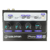 Amplificador De Fone Waldman Ph-8 Phone Hub 8 Com Fonte 100v/240v
