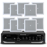 Amplificador Gr 4200 App + 10 Arandelas Jbl Imbutir Gesso