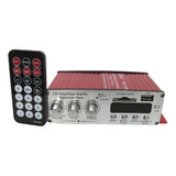 Amplificador Receiver 2 Canais Som Casa Pc Usb Radio Fm Sd