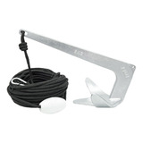 Ancora Bruce 5kg Galvanizada + 35m Corda 8mm + Amarrações