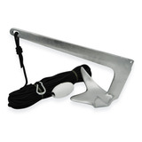 Ancora Bruce 7,5kg Galvanizada + 35m Corda 8mm + Amarrações