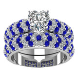 Anéis De Diamante Completos Luxuosos E Brilhantes Para