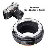 Anel Adaptador K&f Lente Nikon F P/ Canon Eos M M50 M10 M200