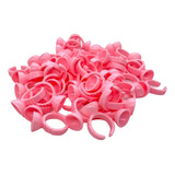 Anel Batoque Descartável Micropigmentação Raso 100 Un Rosa Upbel 