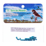 Anilhas Fechadas Marcação 2.2 Mm Coleiro 20 Un - Azul Claro