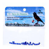 Anilhas Fechadas Marcação 2.6 Mm Curió - 20 Un - Azul Escuro