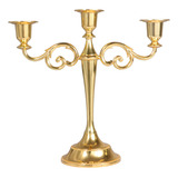 Antigo Candelabro Europeu De Bronze De Cinco Cabeças